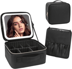 Relavel mirror makeup travel bag