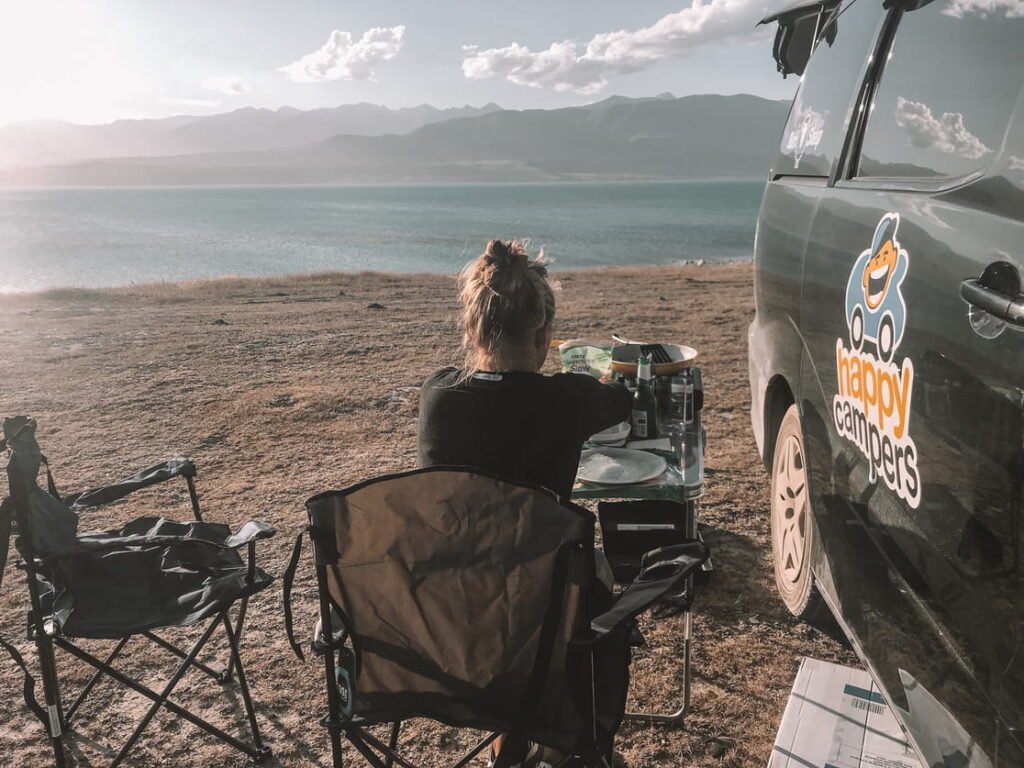 eating while camping - new zealand